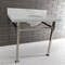 Kingston Brass KVPB36MOQ6 36-Inch Carrara Marble Console Sink, Marble White/Polished Nickel KVPB36MOQ6 - alternate 6